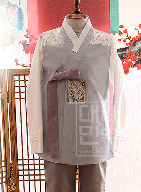 韩国原装进口面料韩服男士婚礼敬酒礼服 H-M01229