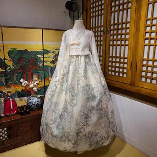 朝鲜族民族服装 敬酒韩服蕾丝唐衣韩服XN23006 新娘婚礼结婚仪式