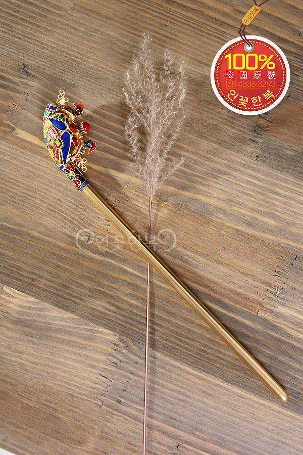 韩国原装进口新娘婚礼簪子/宫廷皇后鸳鸯簪子/长30cm/h-p01003