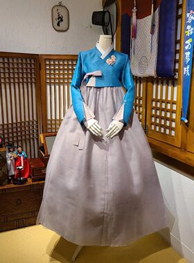 韩国原版进口面料妈妈韩服婚礼敬酒生日宴礼服女士演出服装W11550