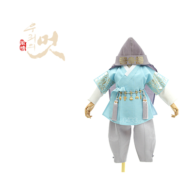 韩国进口面料男宝宝一周岁韩服