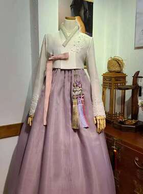 韩国原版进口面料妈妈韩服婚礼敬酒生日宴礼服女士民族服装W11247