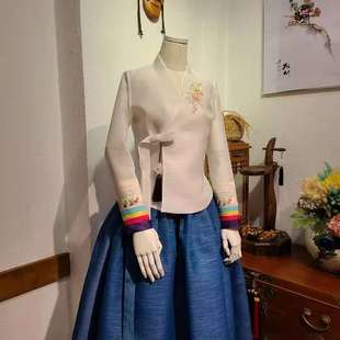 朝鲜族民族服装平时穿的生活韩服上衣和腰裙子胸花挂件H-S11266