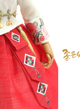 朝鲜族传统儿童韩服头饰韩国舞台演出发饰发绳头绳挂饰H-P11411