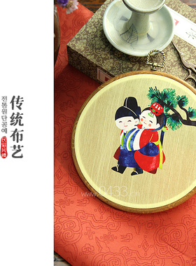 朝鲜族民族工艺品民俗挂件树脂框挂画壁饰软装墙壁装饰品布P11453