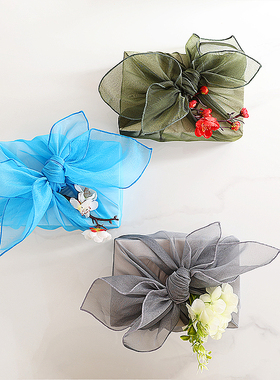 礼品包布送礼礼盒包装布双色布单层进口礼物包布胭脂纱B24037