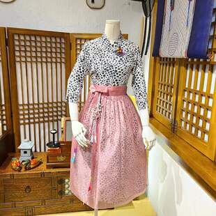 朝鲜族平时穿 S22045 生活韩服连衣裙包含外层薄纱有弹力很舒服H