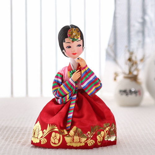 韩国原装进口韩服人偶摆设品韩国传统工艺品正品H-P07759