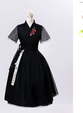 短袖韩服连衣裙气质公主时尚复古女士春夏古风中式民族风L25010