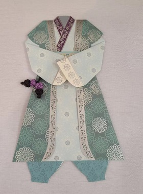 韩国纸质工艺品传统韩服明信片生日礼物贺礼贺卡可手写H-P03958-5