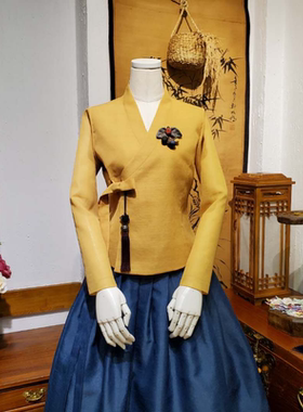 韩国原装进口生活韩服朝鲜族民族服装平时穿的改良韩服H-S10396