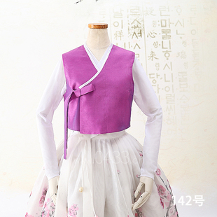 舞蹈练习上衣上配的马夹练功服韩服马夹双层做工精致
