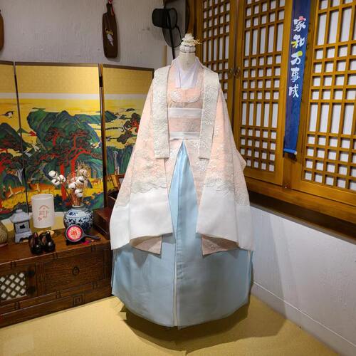 古典蕾丝大婚韩服婚纱礼服