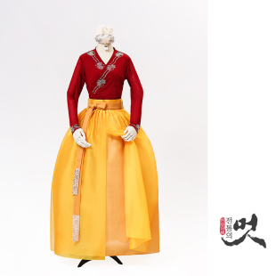 朝鲜族舞蹈练功上衣和腰裙25007长袖 传统民族风舞台飘逸练功服