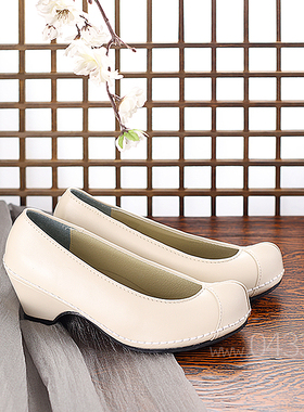 韩国原装进口女士韩服勾鞋5cm跟225-255mm现货手缝工艺鞋DX24003