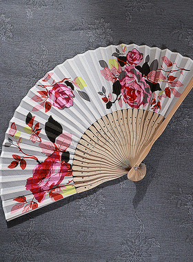 韩国进口扇子朝鲜族风情民俗扇子女士折叠扇子正品H-P03986