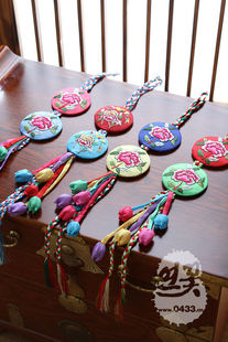 韩国原装进口手绣新娘韩服挂件/车挂/窗帘装饰挂件/H-P07888