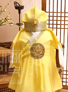 韩国原版进口一周岁男宝宝生日韩服 龙袍小王子生日韩服H-E01546