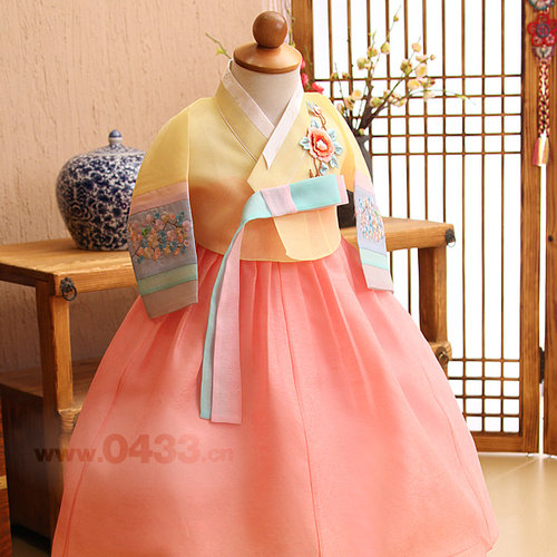 儿童韩服女孩舞蹈朝鲜宫廷女童