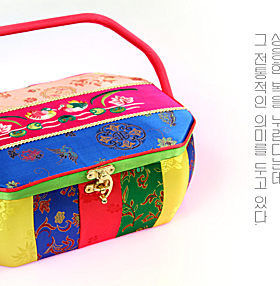 韩国原装进口彩条针线盒/婚礼用品/H-P01397-5
