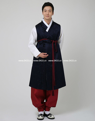 男士婚礼新郎舞台韩服进口面料朝鲜族传统服装/H-M01828