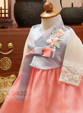 儿童韩服女孩舞蹈演出服朝鲜舞蹈服装韩国宫廷传统女童韩服E01004