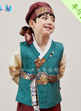 韩国原版进口一周岁男宝宝生日韩服/男童韩服/H-E01073