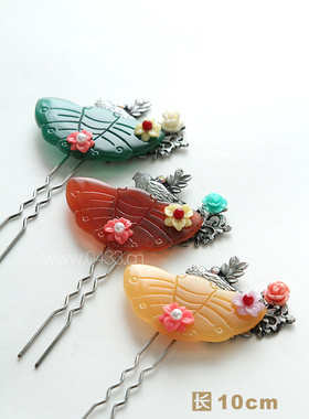 韩国原装进口蝴蝶旁叉/假发专用旁叉手工旁叉H-P02276