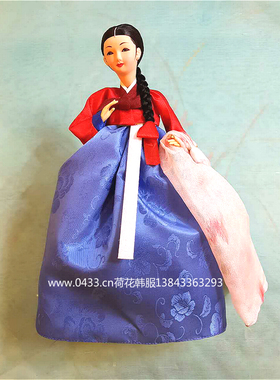 韩国进口传统人偶/韩服娃娃/韩国料理店摆设品/兜风人偶/H-P07801