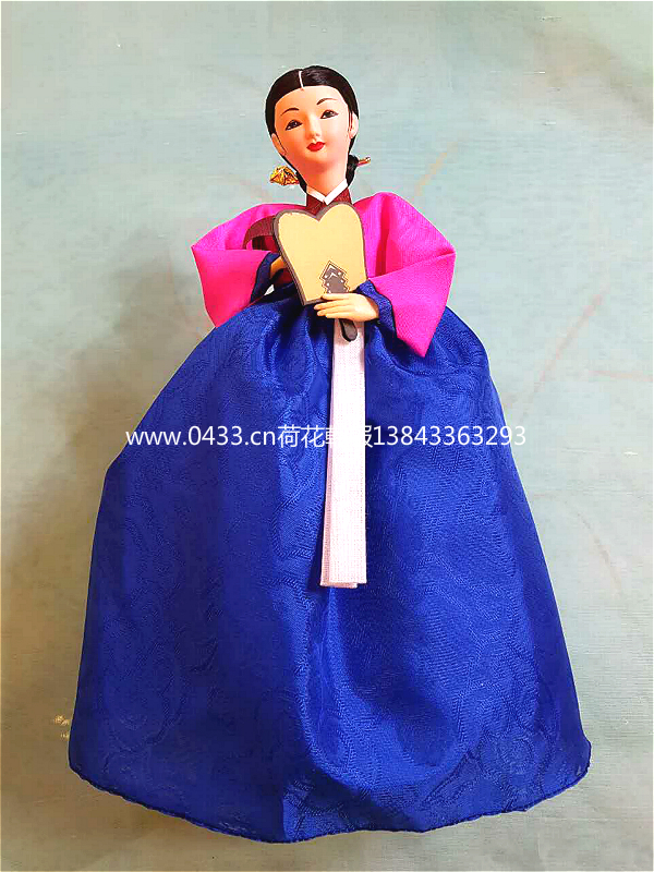 韩国进口传统人偶/韩服娃娃/韩国料理店摆设品/贵夫人/H-P07807