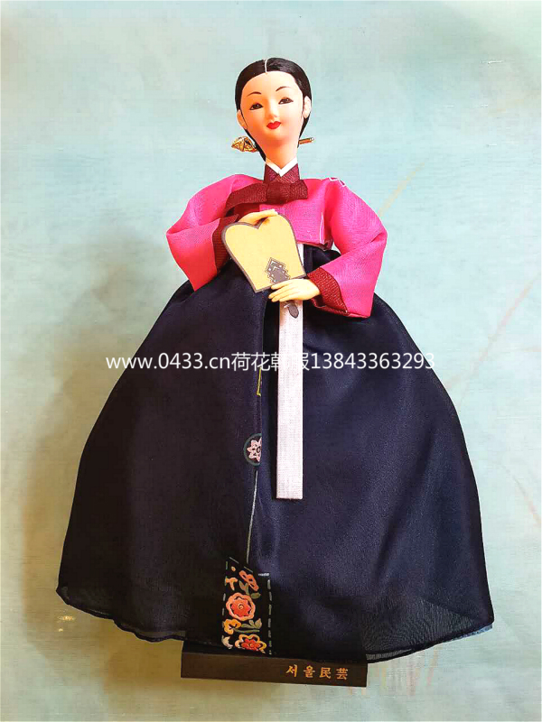 韩国进口传统人偶/韩服娃娃/韩国料理店摆设品/贵夫人/H-P07817