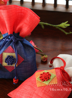 韩国福袋子/收纳袋/麻布街袋小号/H-P03598-3