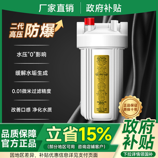 大白瓶前置过滤器家用胖蓝瓶自来水10寸全屋商用大流量滤芯净水器