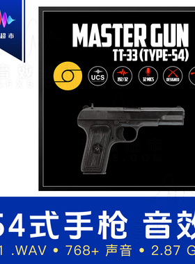 中国54式/大黑星手枪音效 Aftertouch Audio TT-33 (Type-54)