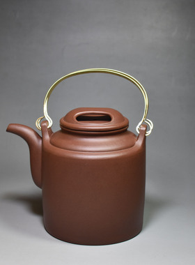 老缶紫砂 450cc宜兴紫砂原矿茶壶洋桶底槽清茶具