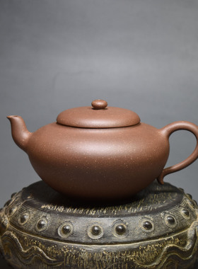 老缶出品210cc宜兴早期原矿紫砂茶具恒莲茶壶品清纯手工共生矿