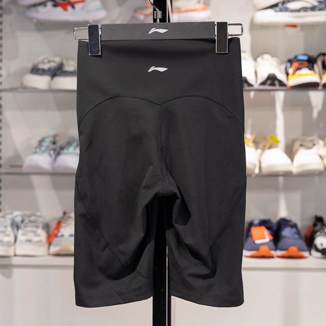 李宁女子短裤透气紧身运动短裤