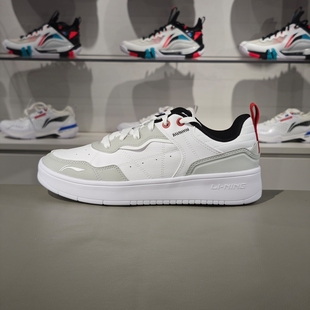 休闲鞋 李宁板鞋 潮流经典 男子轻便低帮小白鞋 AGCT529 2023秋季