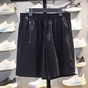 李宁运动短裤 男子2025夏季 AKSV427 透气冰丝凉爽速干短裤 正品