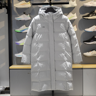 荣耀系列80%鸭绒保暖外套AYMV348 新款 李宁长款 羽绒服女子2025冬季