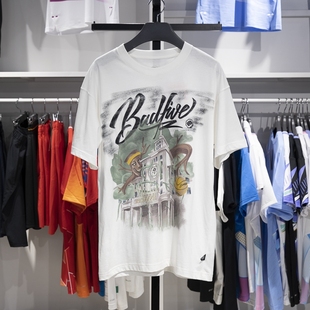 AHST509 文化衫 李宁T恤2023夏季 反伍系列男子圆领纯棉休闲短袖