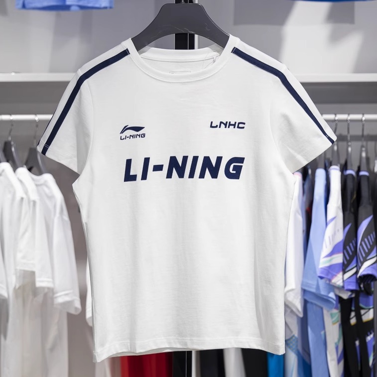 李宁短袖女子纯棉短袖文化衫