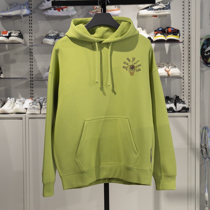 李宁男子连帽宽松套头卫衣