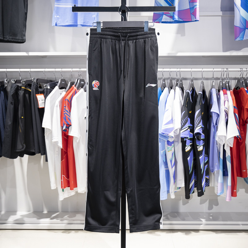 李宁直筒男子加绒保暖宽松卫裤