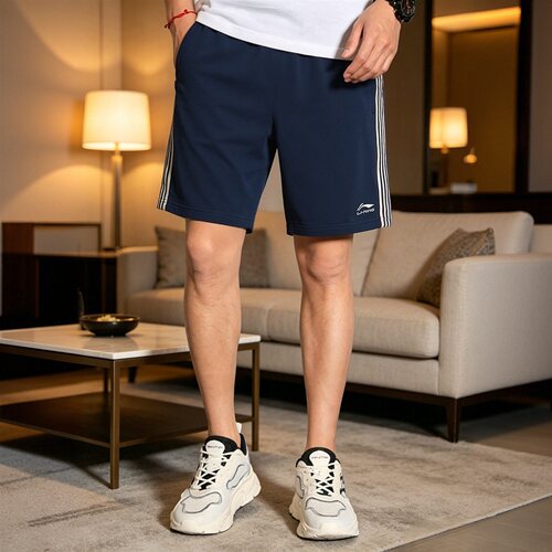 李宁男子户外短裤宽松舒适