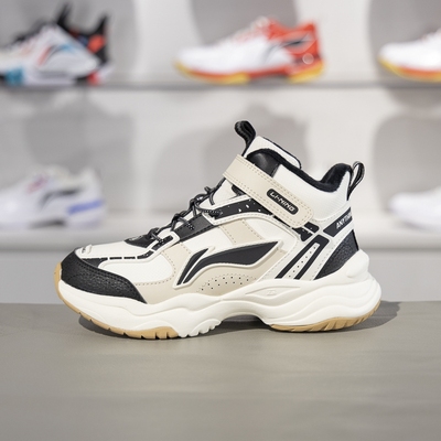 李宁保暖儿童魔术贴防泼水休闲鞋