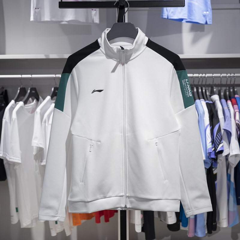 李宁男子立领开衫无帽卫衣