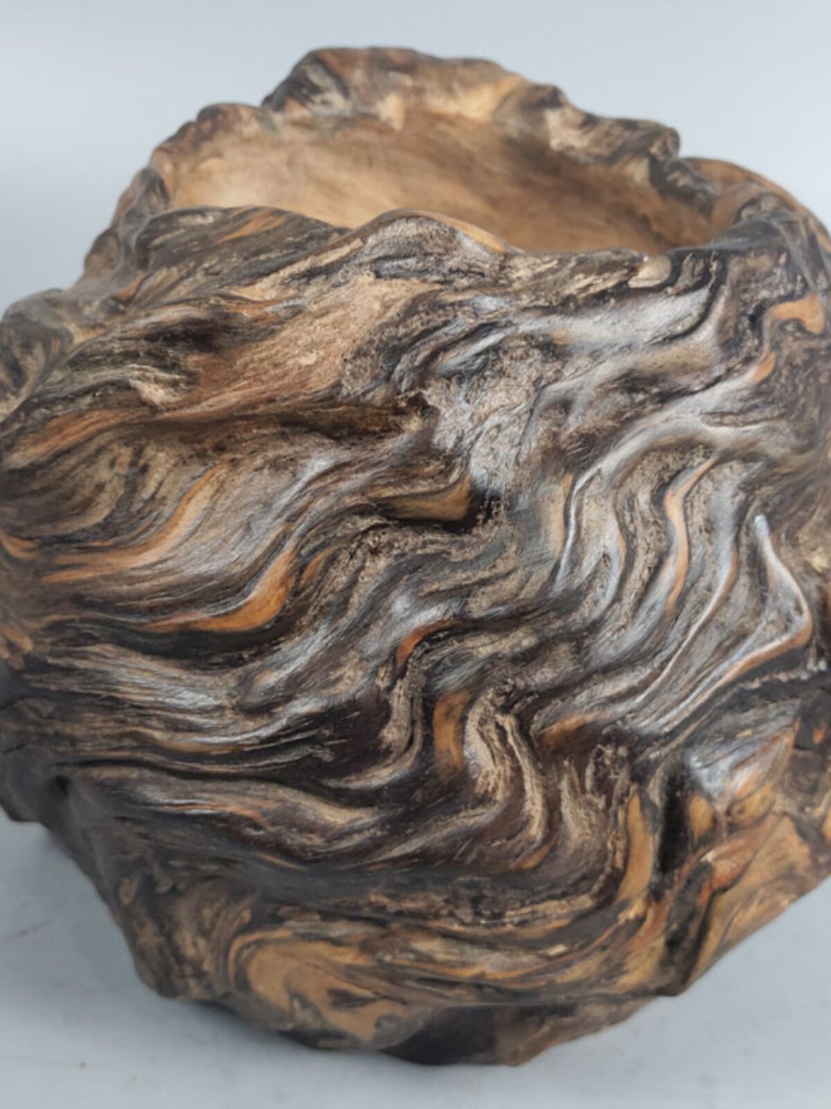 NATURAL PINE TUMOR SUCCULENT DEAD WOOD FLOWER POT KEY STORAGE CORNUCOPIA TREE ROOT CARVING CREATIVE HANDMADE PIGGY BANK