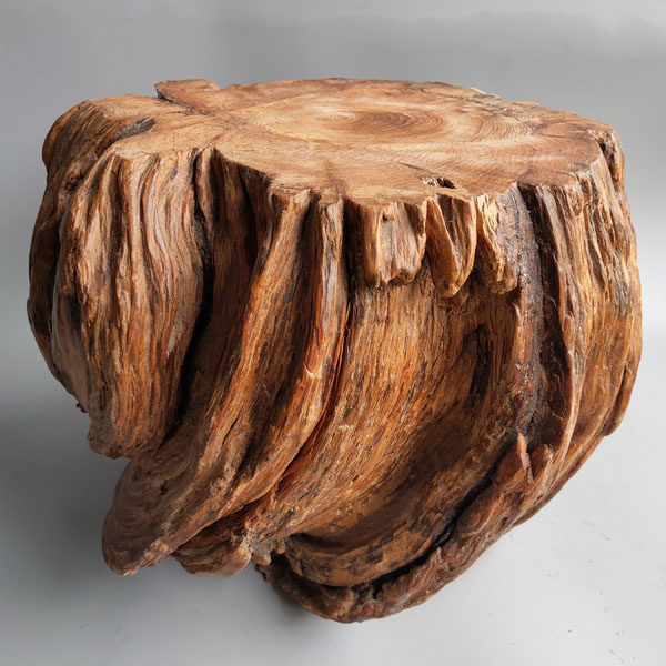 天然实木根雕根艺 风化木香樟木高油性松木底座坐墩花台居家装饰