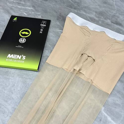 男士丝袜连裤袜带脚型薄性感夏季